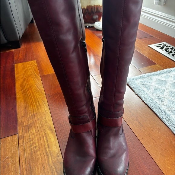 Remonte Deep Red Knee-High Winter Boots - Picture 3 of 8
